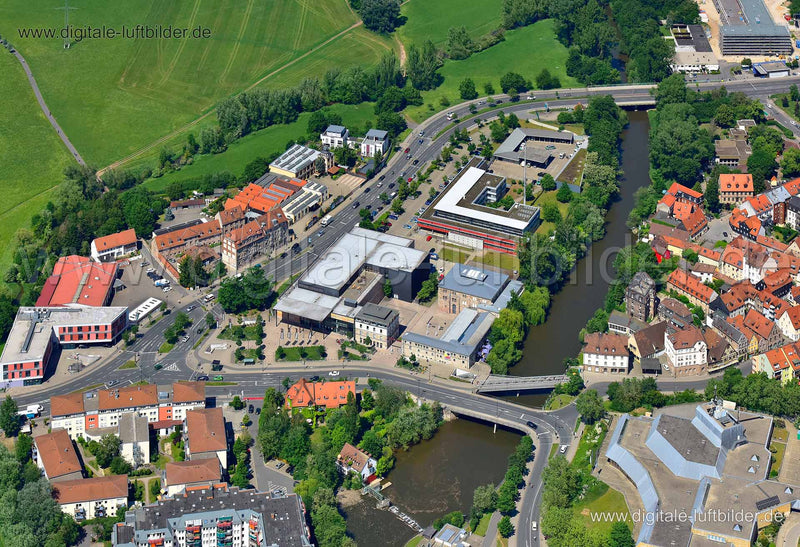 Luftaufnahme Stadthalle in Fürth | Mittelfranken, Bayern