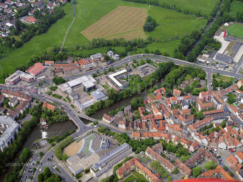 Luftaufnahme Stadthalle Fürth in Fürth | Mittelfranken, Bayern