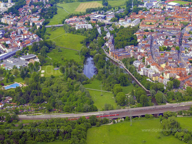 Luftaufnahme Waldmannsweiher in Fürth | Mittelfranken, Bayern