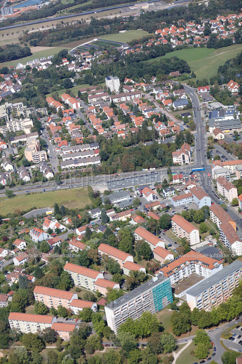 Luftaufnahme Würzburger Straße in Fürth | Mittelfranken, Bayern
