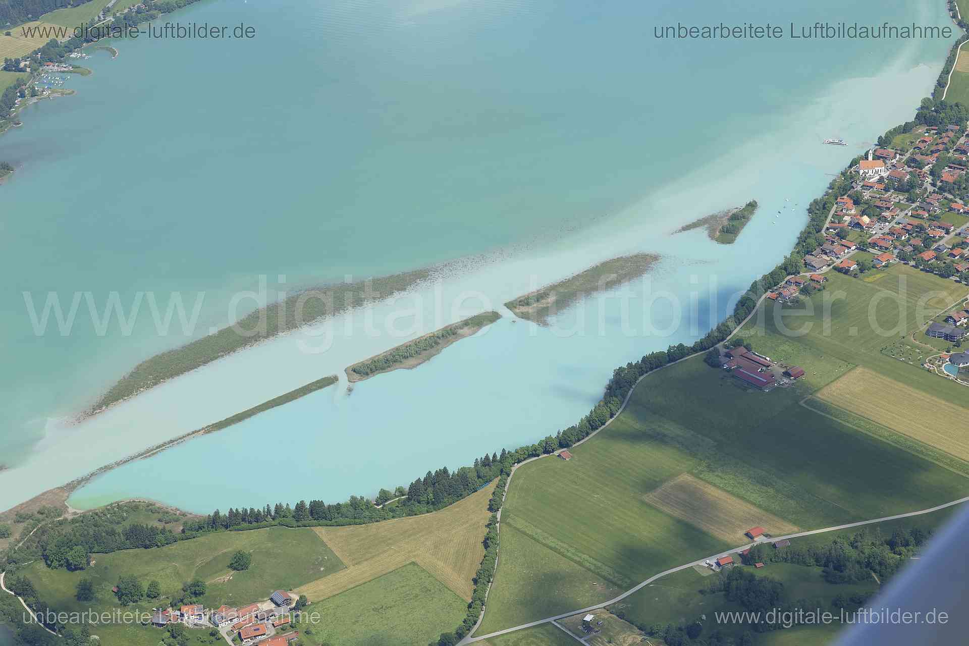 Luftaufnahme Forggensee in Füssen | Oberbayern, Bayern