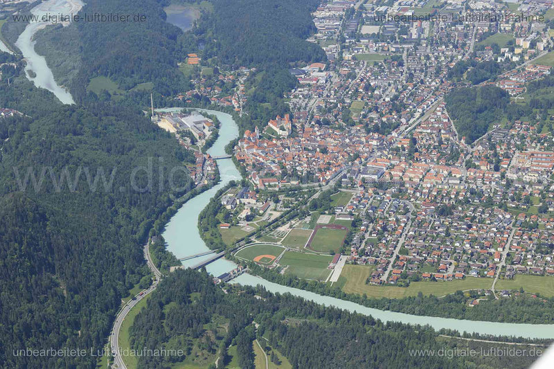 Luftaufnahme Füssen in Füssen | Oberbayern, Bayern