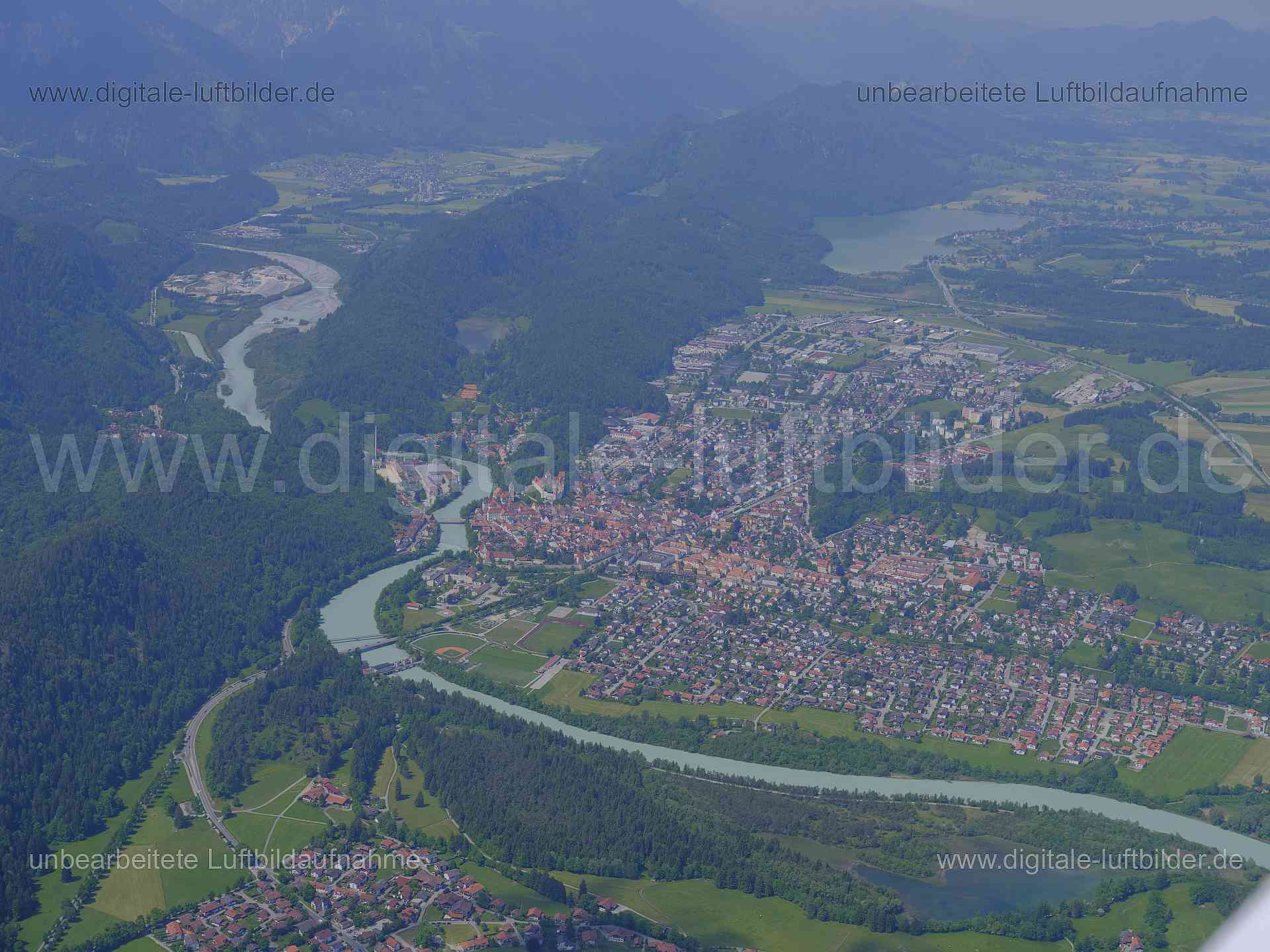 Luftaufnahme Füssen in Füssen | Oberbayern, Bayern