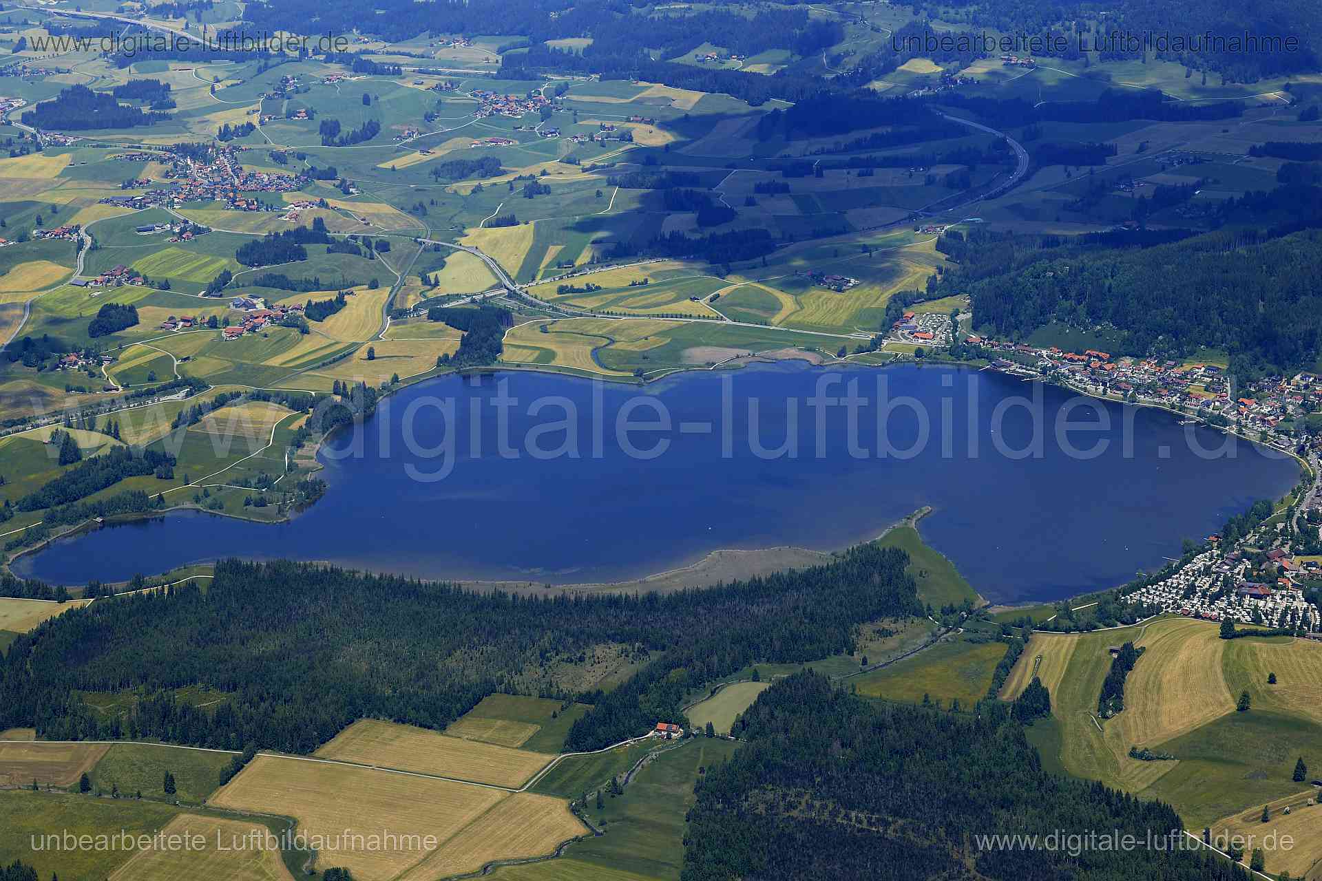 Luftaufnahme Hpfensee in Füssen | Oberbayern, Bayern