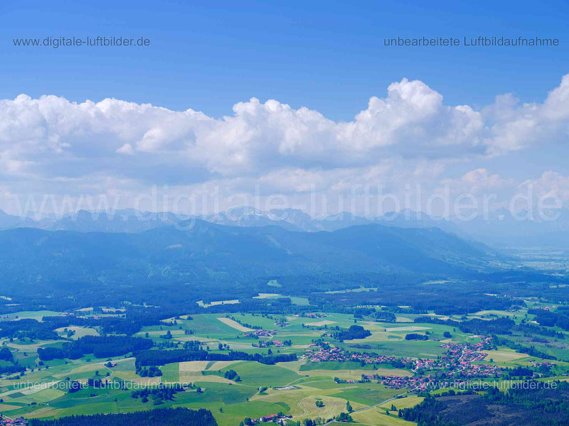 Luftaufnahme Alpenvorland in Garmisch-Partenkirchen | Oberbayern, Bayern
