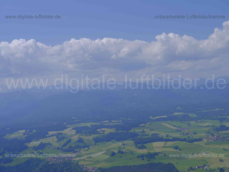 Luftaufnahme Alpenvorland in Garmisch-Partenkirchen | Oberbayern, Bayern