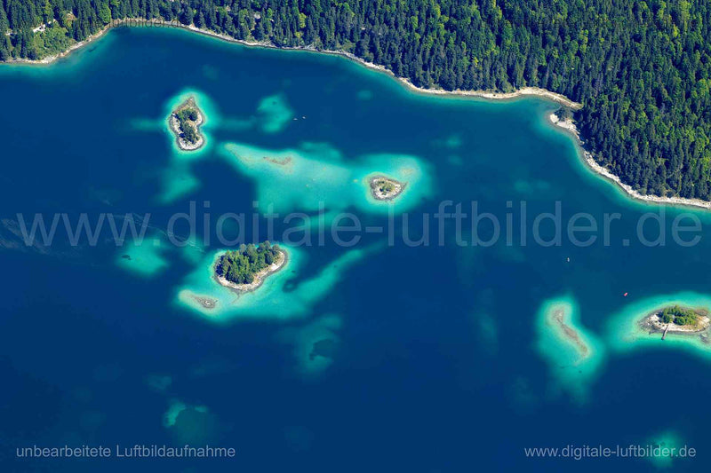 Luftaufnahme Eibsee in Garmisch-Partenkirchen | Oberbayern, Bayern