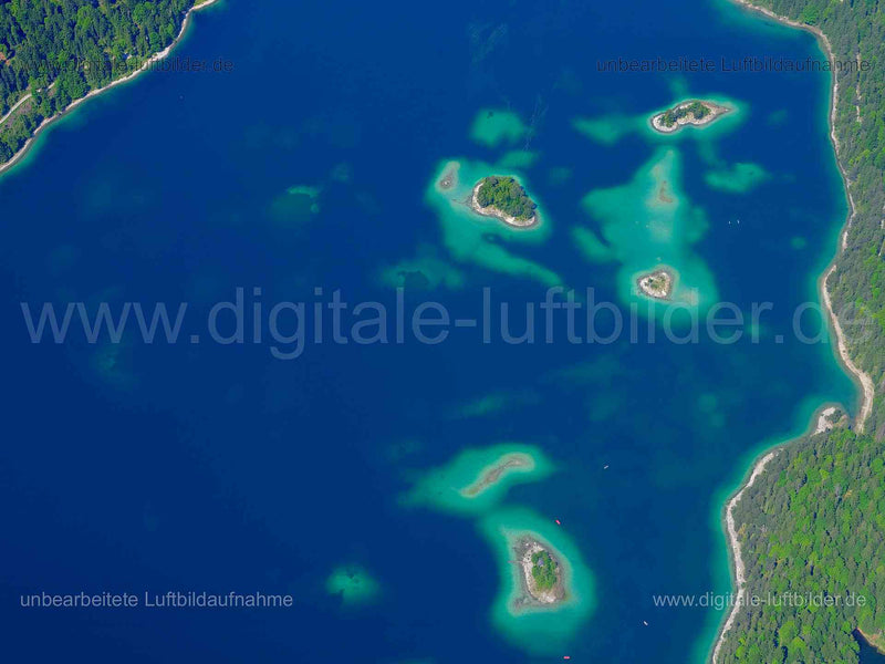 Luftaufnahme Eibsee in Garmisch-Partenkirchen | Oberbayern, Bayern