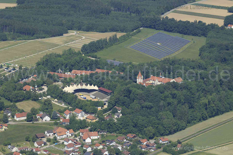 Luftaufnahme Arena Schloss Kaltenberg in Geltendorf | Oberbayern, Bayern