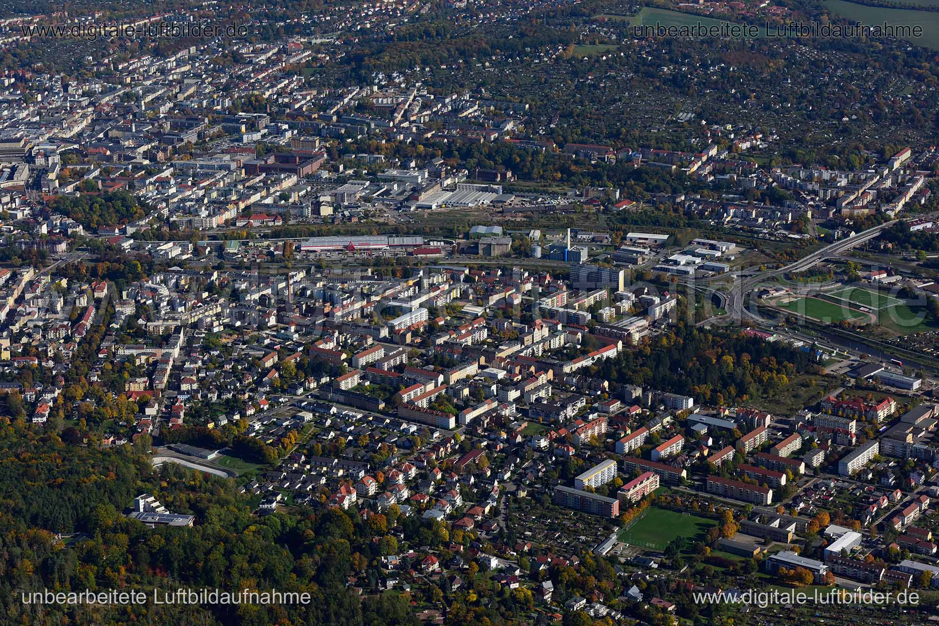 Luftbild Gera Stadtgebiet