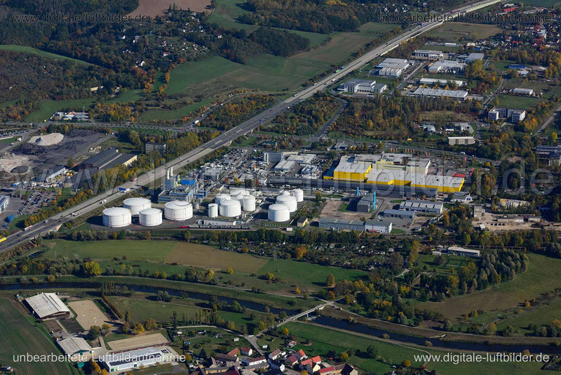 Luftaufnahme Gewerbegebiet in Gera | Thüringen, Thüringen