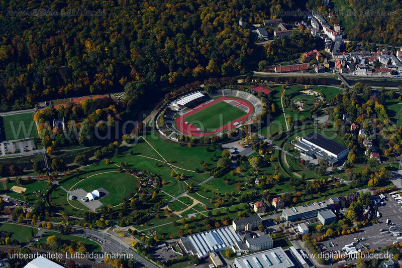 Luftaufnahme Hofwiesenpark in Gera | Thüringen, Thüringen