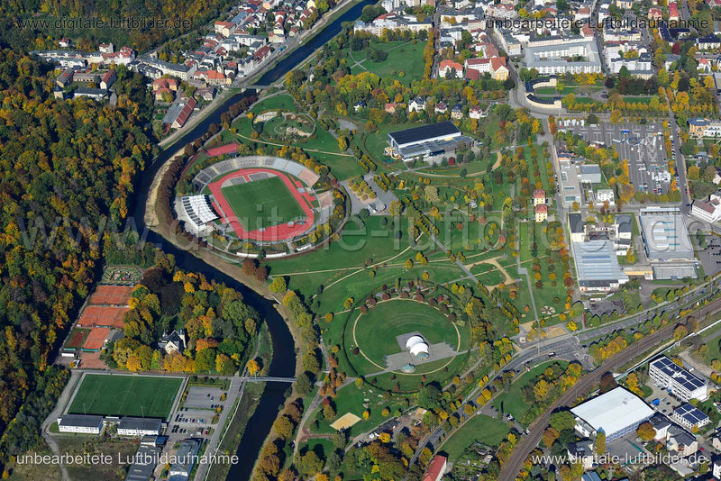 Luftaufnahme Hofwiesenpark in Gera | Thüringen, Thüringen