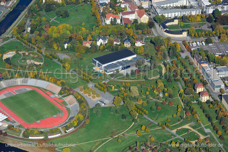 Luftaufnahme Hofwiesenpark in Gera | Thüringen, Thüringen
