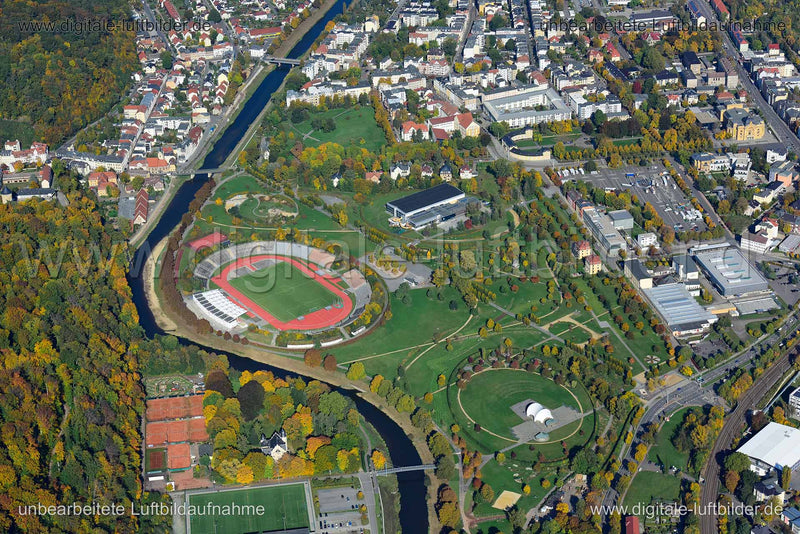 Luftaufnahme Hofwiesenpark in Gera | Thüringen, Thüringen