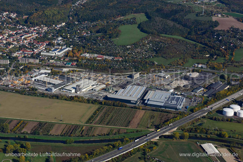 Luftaufnahme Industriegebiet Langenberg in Gera | Thüringen, Thüringen
