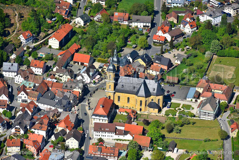 Luftaufnahme Basilika zur Heiligsten Dreifaltigkeit in Gößweinstein | Oberfranken, Bayern