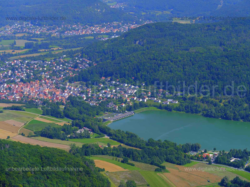 Luftaufnahme Happurger Stausee in Happurg | Mittelfranken, Bayern