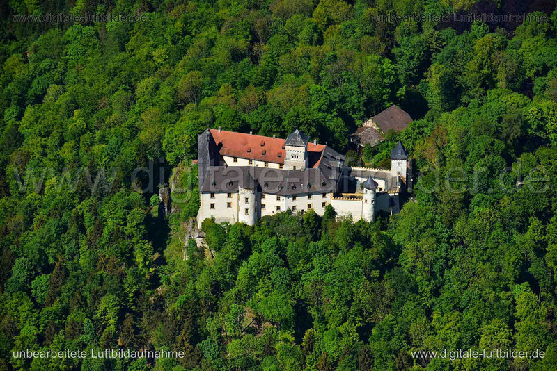 Luftaufnahme Schloss Greifenstein in Heiligenstadt | Oberfranken, Bayern