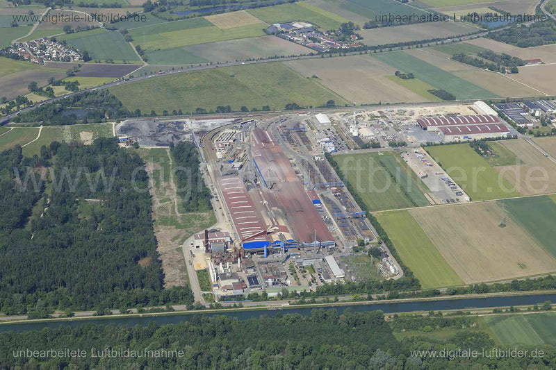 Luftaufnahme Lech Stahlwerke GmbH in Herbertshofen | Schwaben, Bayern