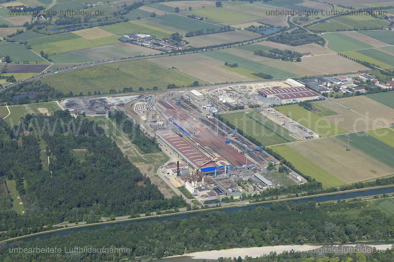 Luftaufnahme Lech Stahlwerke GmbH in Herbertshofen | Schwaben, Bayern