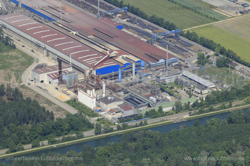Luftaufnahme Lech Stahlwerke GmbH in Herbertshofen | Schwaben, Bayern