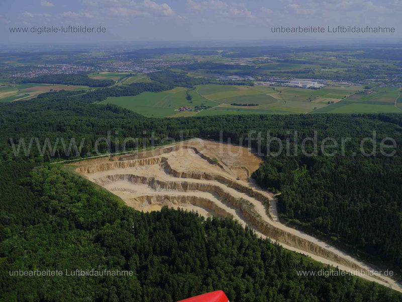 Luftaufnahme Steinbruch Mergelstetten in Herbrechtingen | Stuttgart, Bayern