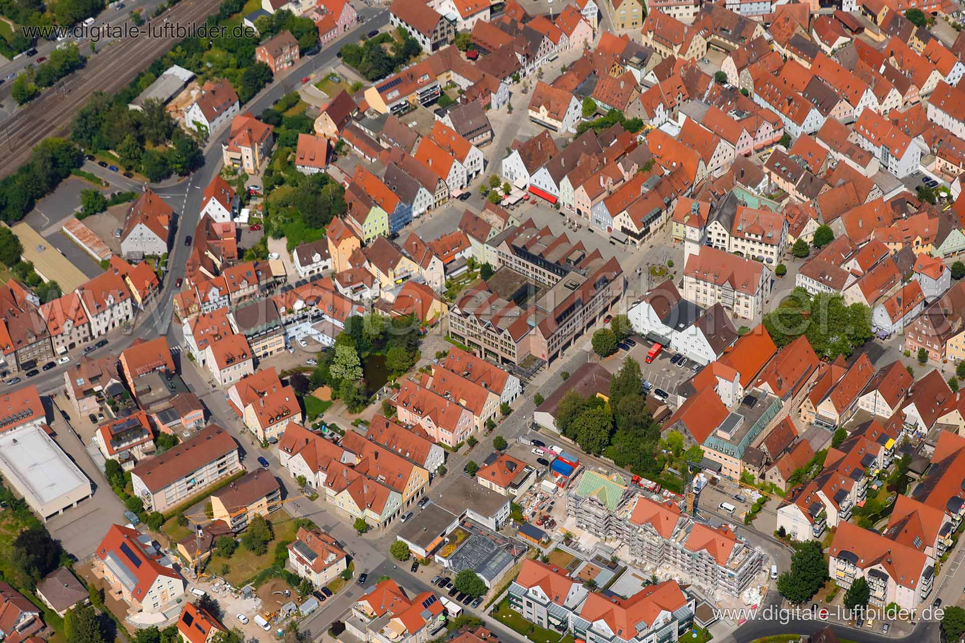 Luftaufnahme Altstadtkern in Hersbruck | Mittelfranken, Bayern