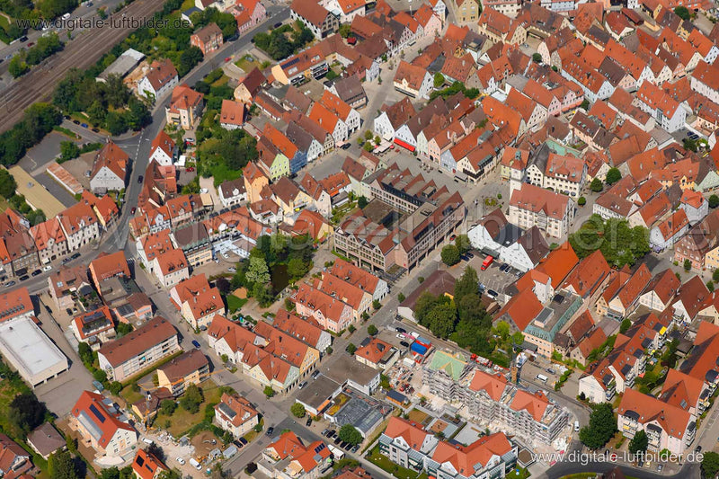 Luftaufnahme Altstadtkern in Hersbruck | Mittelfranken, Bayern