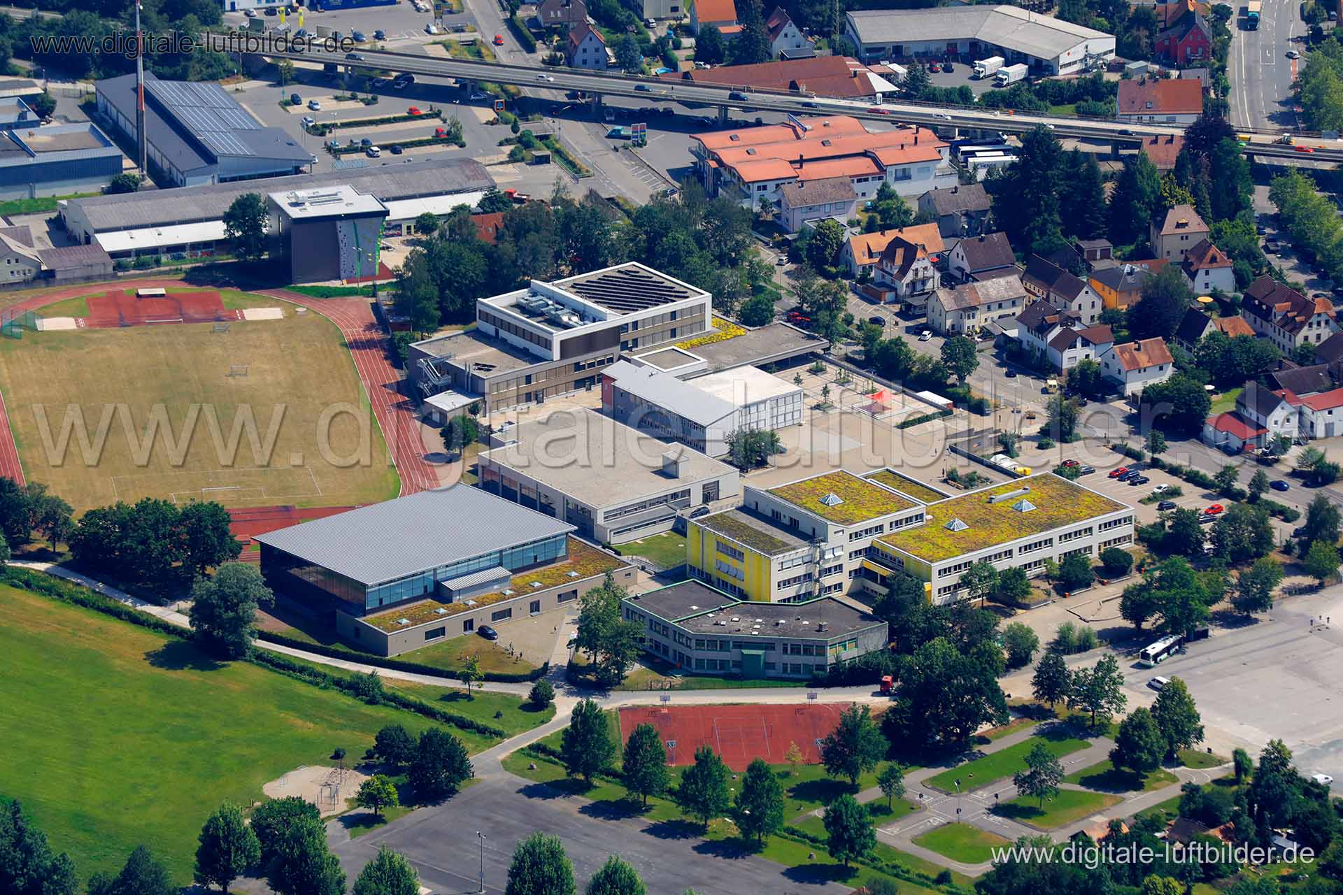 Luftaufnahme Happurger Straße in Hersbruck | Mittelfranken, Bayern