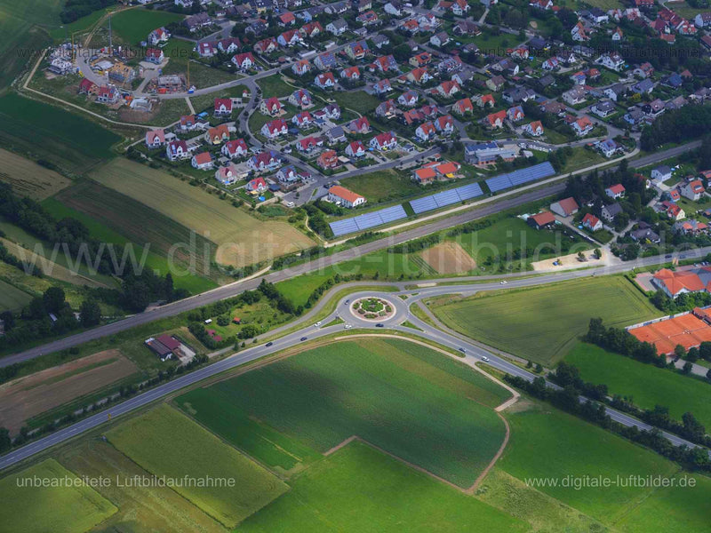 Luftaufnahme Kreisverkehr Altenstittenbach in Hersbruck | Mittelfranken, Bayern