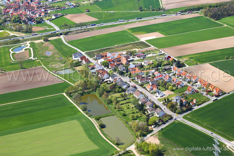 Luftaufnahme Dorf in Herzogenaurach | Mittelfranken, Bayern