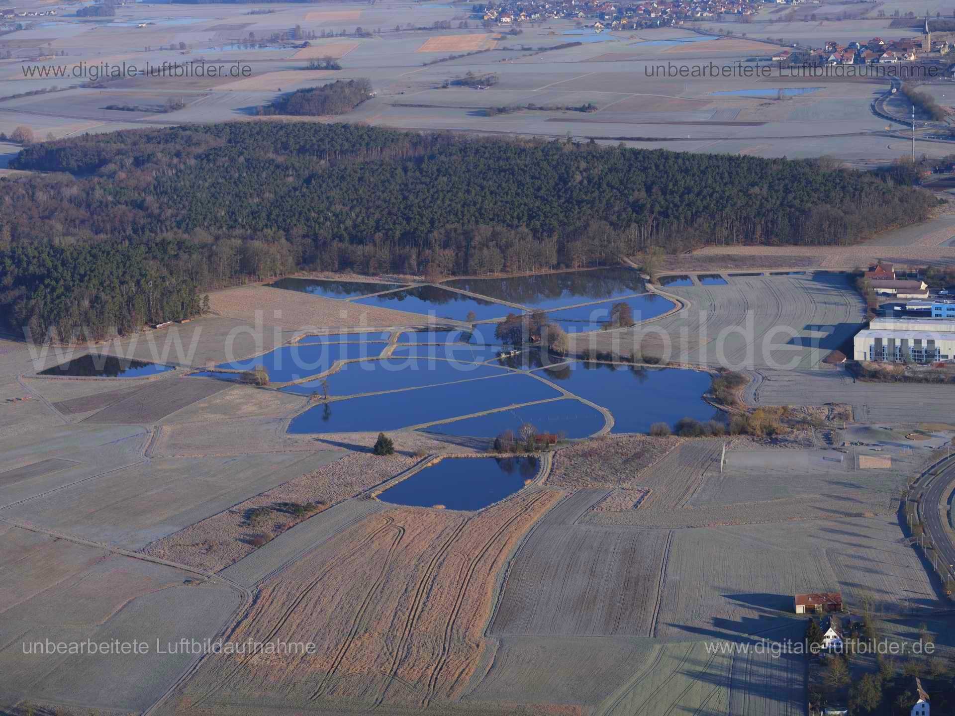 Luftaufnahme Karpfenweiher in Herzogenaurach | Mittelfranken, Bayern