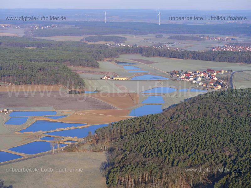 Luftaufnahme Karpfenweiher in Herzogenaurach | Mittelfranken, Bayern
