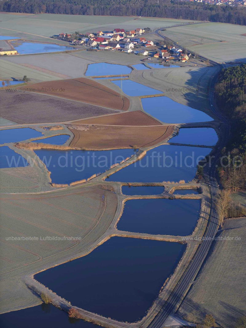 Luftaufnahme Karpfenweiher in Herzogenaurach | Mittelfranken, Bayern