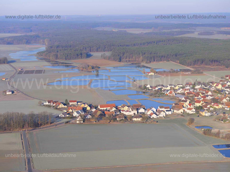 Luftaufnahme Karpfenweiher in Herzogenaurach | Mittelfranken, Bayern