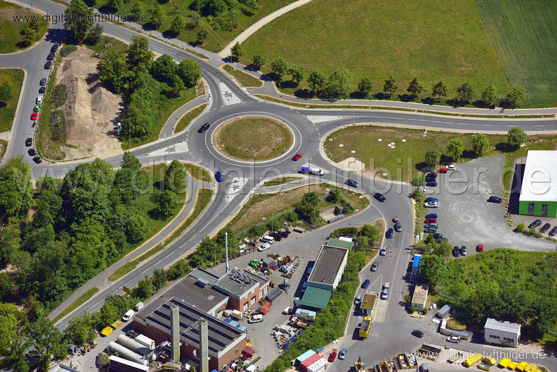 Luftaufnahme Kreisverkehr in Herzogenaurach | Mittelfranken, Bayern