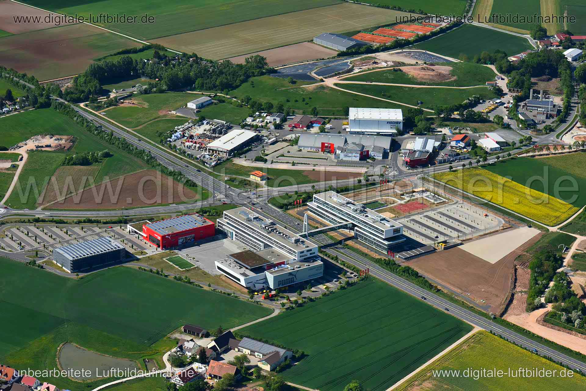 Luftaufnahme Puma Headquaters in Herzogenaurach | Mittelfranken, Bayern