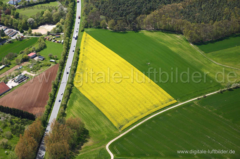 Luftaufnahme Rapsfeld in Herzogenaurach | Mittelfranken, Bayern