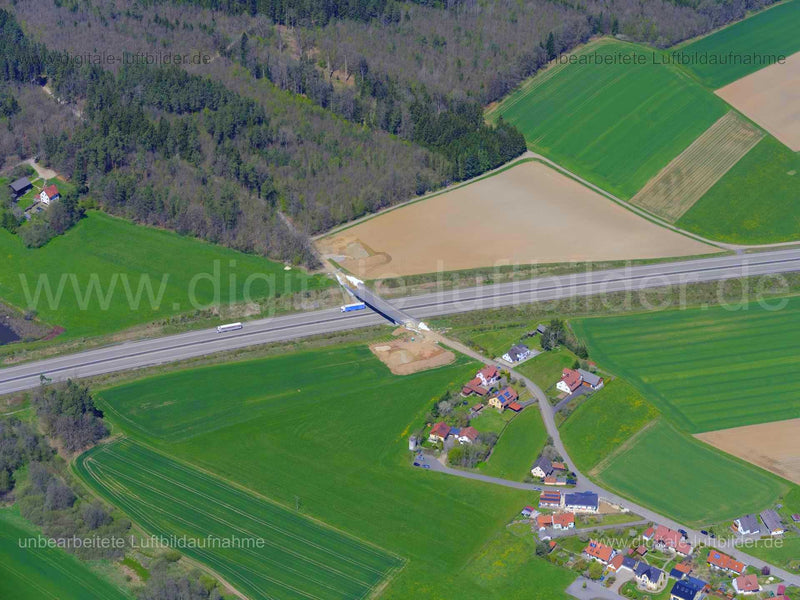 Luftaufnahme Autobahn A6 bei Högling in Högling | Oberpfalz, Bayern