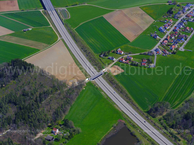 Luftaufnahme Autobahn A6 bei Högling in Högling | Oberpfalz, Bayern