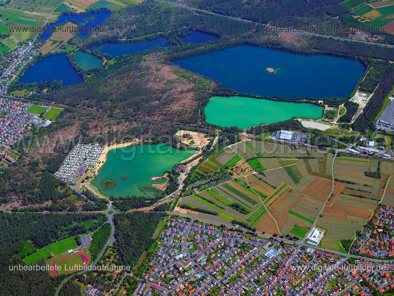 Luftaufnahme Camping in Hörsteiner See | Unterfranken, Bayern