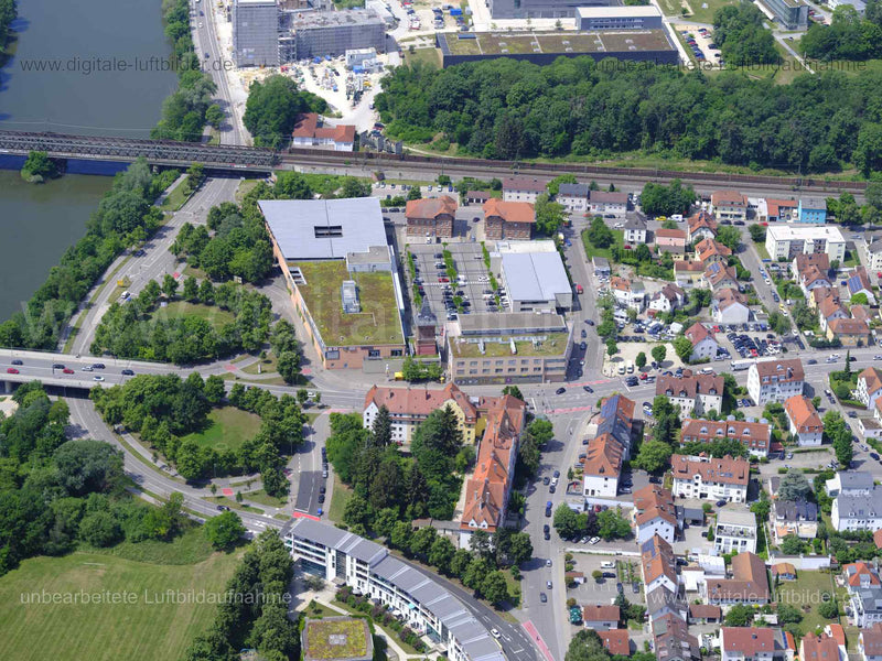 Luftaufnahme Donau-City-Center in Ingolstadt | Oberbayern, Bayern