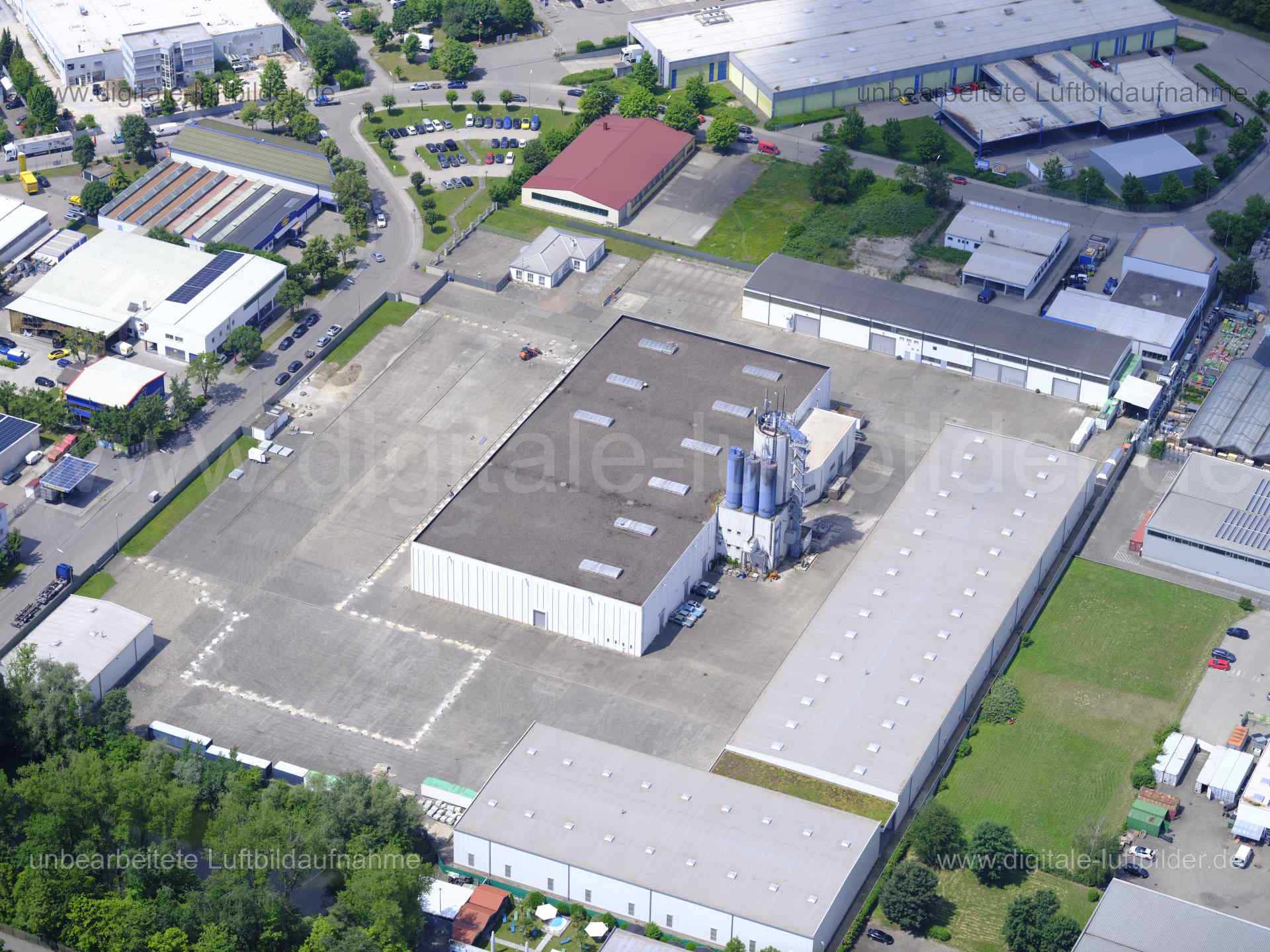 Luftaufnahme Gewerbegebiet Ingolstadt in Ingolstadt | Oberbayern, Bayern