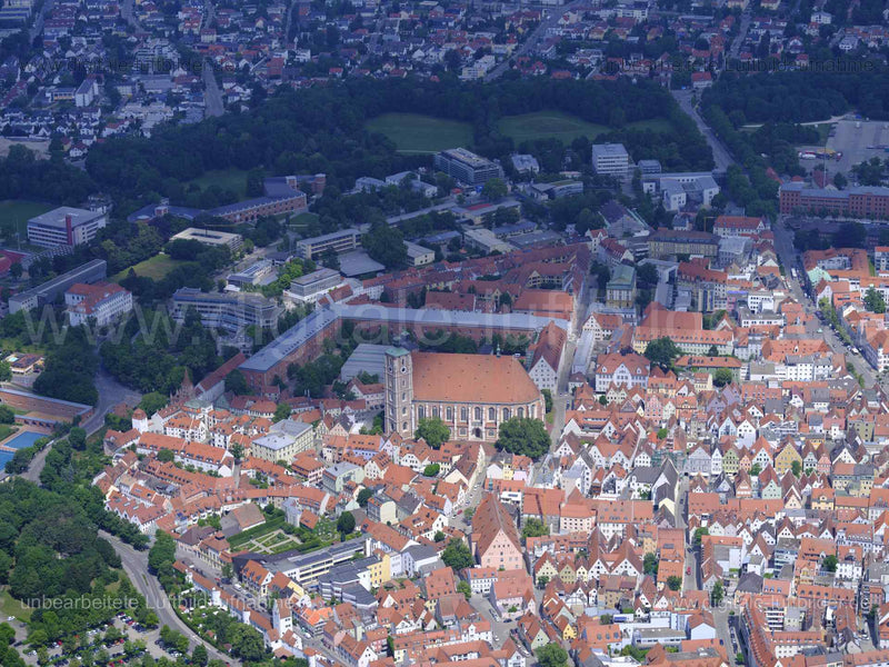 Luftaufnahme Liebfrauenmünster in Ingolstadt | Oberbayern, Bayern