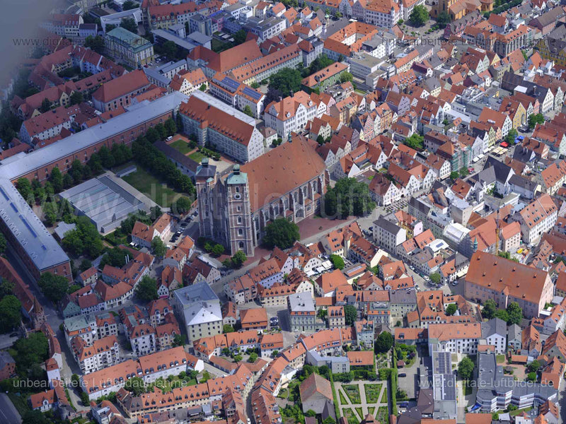 Luftaufnahme Liebfrauenmünster in Ingolstadt | Oberbayern, Bayern