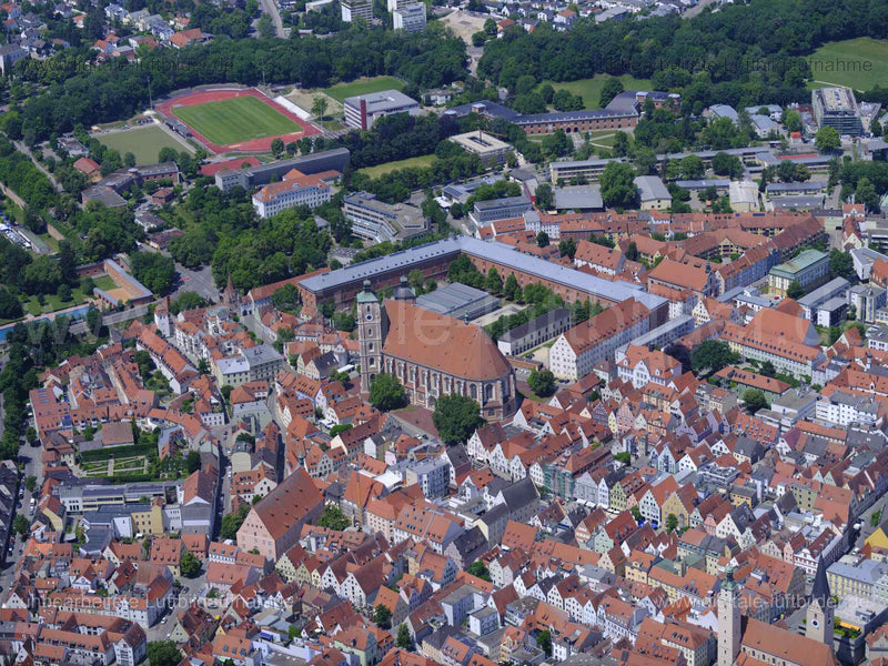 Luftaufnahme Liebfrauenmünster in Ingolstadt | Oberbayern, Bayern