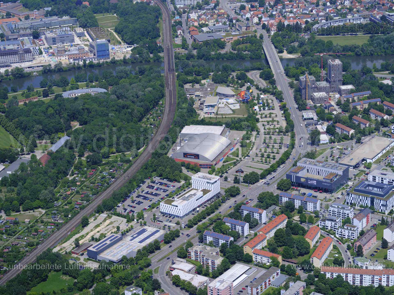Luftaufnahme Saturn Arena in Ingolstadt | Oberbayern, Bayern