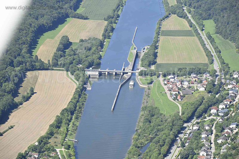 Luftaufnahme Schleuse Kelheim in Kelheim | Niederbayern, Bayern