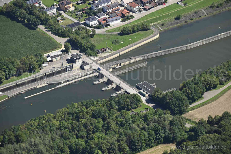 Luftaufnahme Schleuse Kelheim in Kelheim | Niederbayern, Bayern